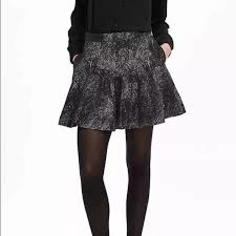Banana Republic Jacquard Fit-and-Flare Mini Skirt Sz 6P Preppy Elegant Casual